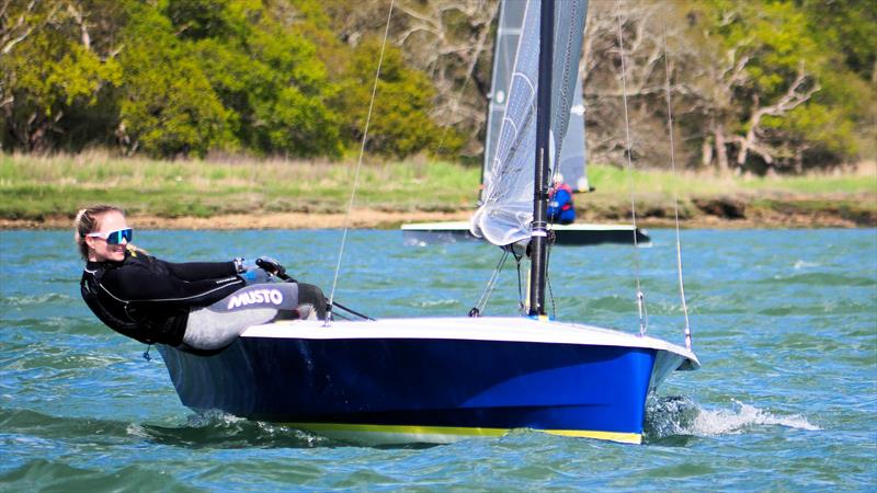 Steph Orton enjoyed sailing her father's H2 at the Chichester Hadron H2 Open - photo © CYC
