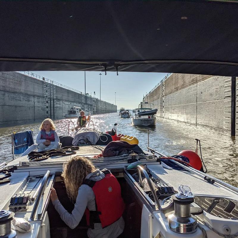 Christine Malcolm sailing with her family - photo © Harken