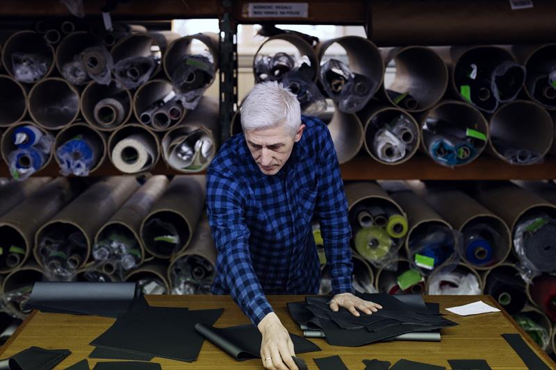 Material selection at the Henri-Lloyd factory in Poland - photo © Henri-Lloyd