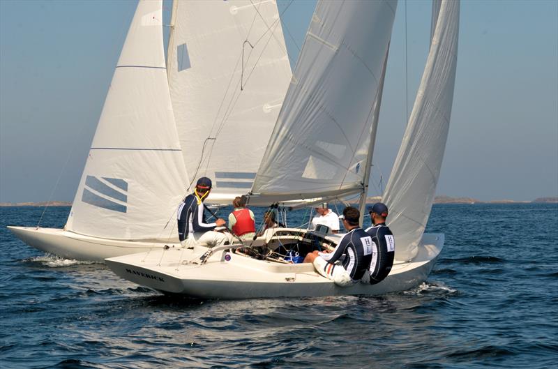 Hans Eckerström and his team training ahead of the Dragon Gold Cup - photo © Mikael Britschgi