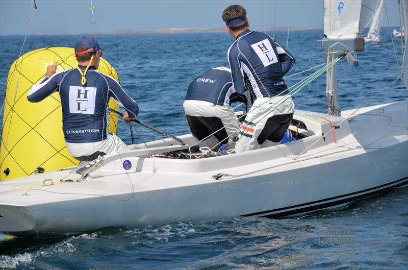 Hans Eckerström and his team training ahead of the Dragon Gold Cup - photo © Mikael Britschgi