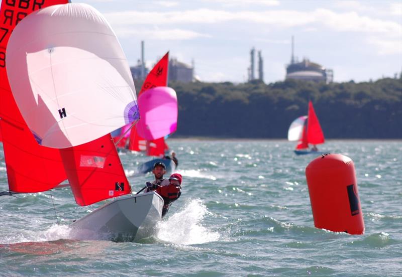 Ben and Evie McGrane winning the 2025 Mirror Nationals at Netley - photo © Dougal Hensall