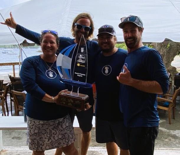 6th Annual USVI Hotel & Tourism Association Regatta - Heather Fitzpatrick, Matt Cecio, Chris Putnam, and Nick Quill photo copyright STSC / C Bareuther taken at St. Thomas Sailing Center and featuring the IC24 class