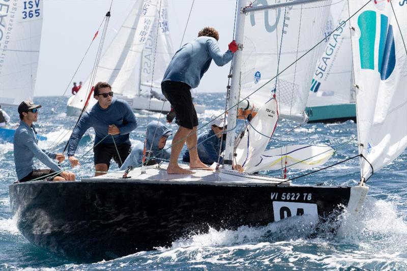 ailing rock stars win the One-Design IC24 Class in STIR 2024 - College All-Americans Graceann and Teddy Nicolosi, two-time Olympian Thomas Barrows, US SailGP's Mac Agnese, and Dan Nicolosi, past STYC Commodore - photo © Ingrid Abery / www.ingridabery.com