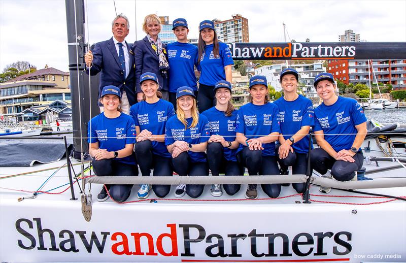 Women Racing team with Royal Prince Alfred Yacht Club Commodore Rob McClelland and Vice Commodore Julia Hornsby - photo © Bow Caddy Media