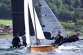 Classic crossing a modern 14 during the Classic & Vintage International 14 POW Cup Race 2026 &copy; Patrick Condy