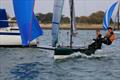 James and Gio sailing the International 14 Pamela at Itchenor in 2025 &copy; Robin Nott