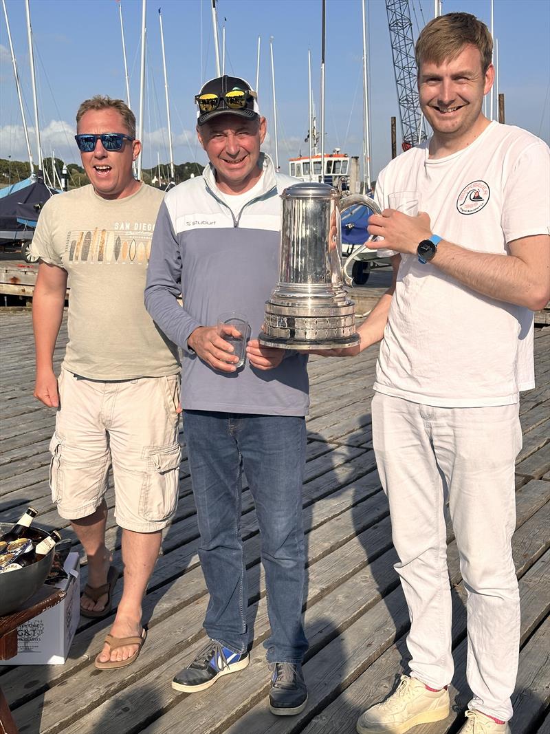 Glen Truswell & Ed Fitzgerald win the International 14 Gallon Trophy at Itchenor photo copyright Caroline Gosford taken at Itchenor Sailing Club and featuring the International 14 class
