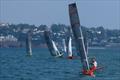 Alisdair Alston leads the pack downwind - International Canoe Europa Cup and British National Championships at Brixham © Michaela Warren