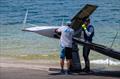 New forestay being fitted - International Moth Class - Lake Garda, Italy - July 2025 © Jana McDiarmid