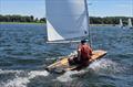 Gavin Gulliver-Goodall in his 1970s Imperium Scow - International Moth Lowrider UK Nationals at Rutland &copy; Adam Pettit