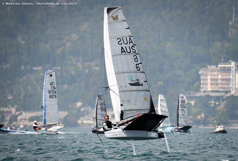 Josh McKnight warms up for the Worlds on Lake Garda - photo © Martina Orsini