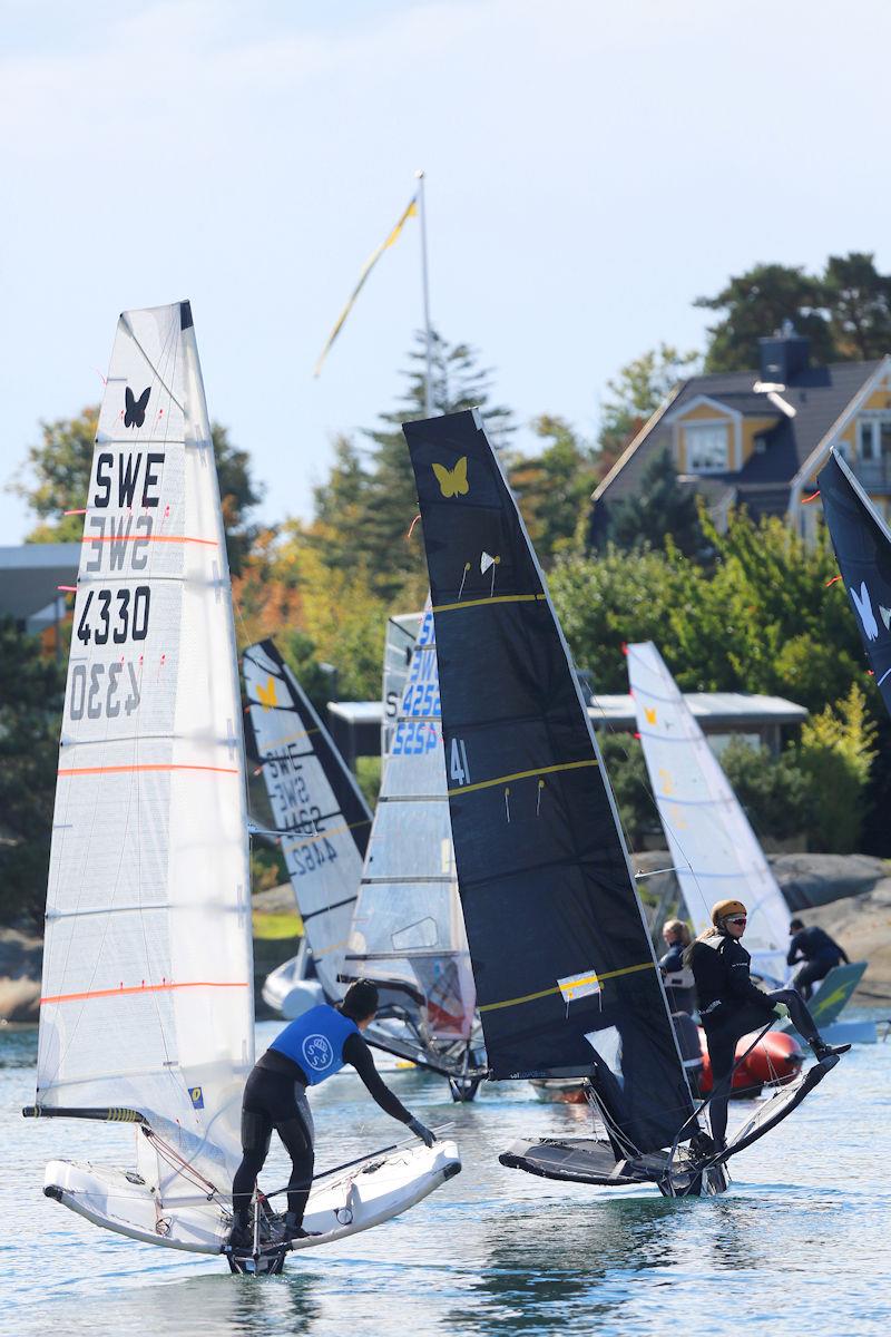 Doyle Sails Swedish Moth Nationals day 2 photo copyright Malcom Hanes taken at Royal Gothenburg Yacht Club and featuring the International Moth class