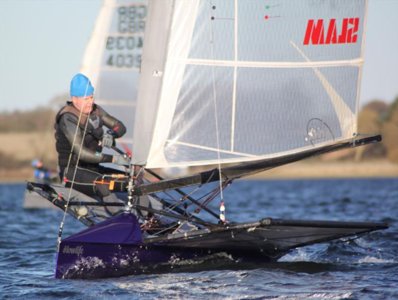 International Moth Lowrider Inlands 2025 - John Edwards - Hungry Tiger photo copyright Tom Foxall taken at Grafham Water Sailing Club and featuring the International Moth class
