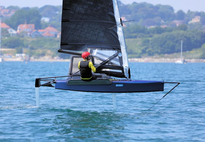 Wetsuit Outlet International Moth UK Nationals at the WPNSA Day 2 - GBR 3169 upwind during Race 4 - photo © Mark Jardine