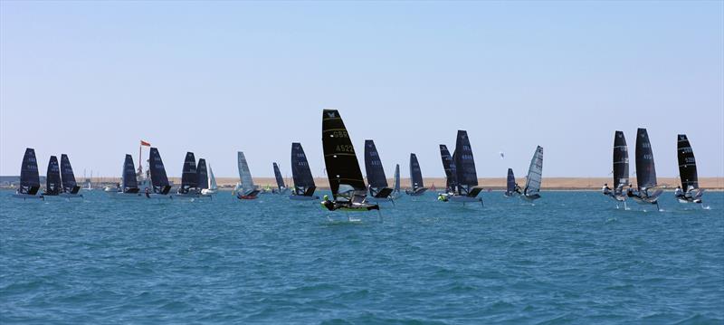 Wetsuit Outlet International Moth UK Nationals at the WPNSA Day 3 - Race 5 start - photo © Mark Jardine