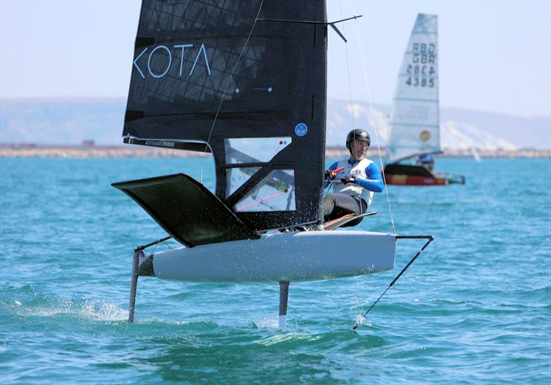 Wetsuit Outlet International Moth UK Nationals at the WPNSA Day 3 - IRL 4848 at the Race 5 leeward gate - photo © Mark Jardine