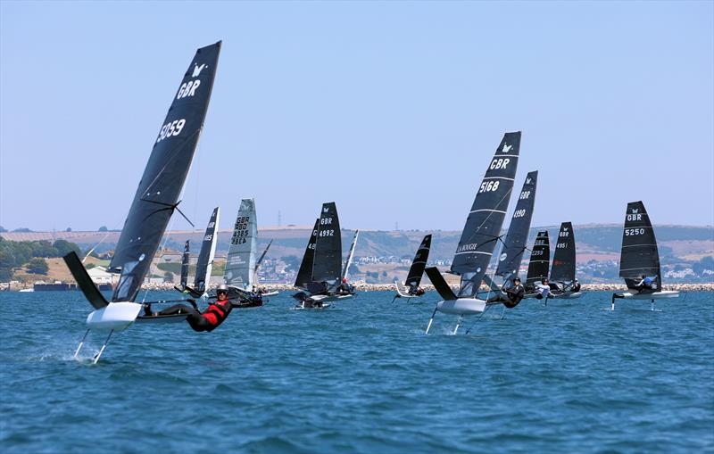 Wetsuit Outlet International Moth UK Nationals at the WPNSA Day 3 - Race 7 start - photo © Mark Jardine