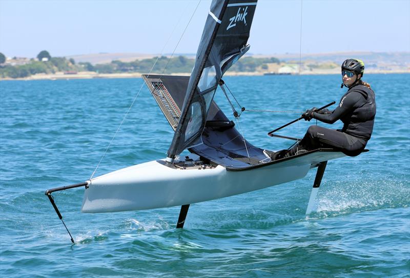 Wetsuit Outlet International Moth UK Nationals at the WPNSA Day 3 - GBR 5168 finishing Race 7 - photo © Mark Jardine