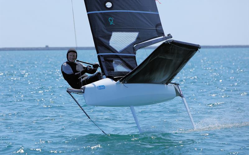 Wetsuit Outlet International Moth UK Nationals at the WPNSA Day 4 - GBR 4817 Philip Rees at the Race 11 windward gate - photo © Mark Jardine