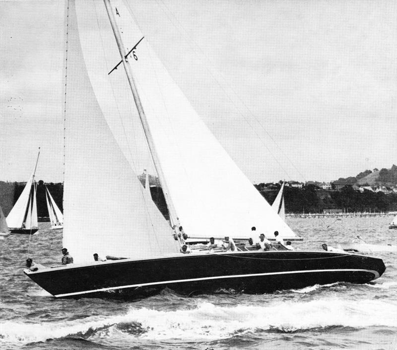 Infidel - now Ragtime Sailing - on the Waitemata Harbour in 1966 photo copyright Sea Spray taken at Royal New Zealand Yacht Squadron and featuring the IOR class