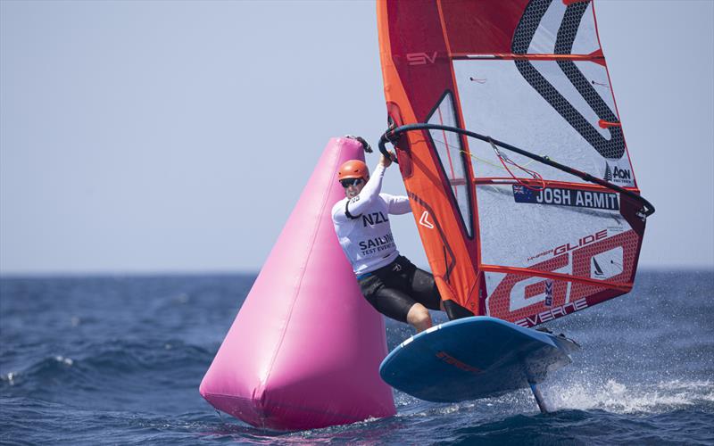 Josh Armit (NZL) - iQFoil -  Paris 2024 Olympic Sailing Test Event, Marseille, France - Day 7 - July 15, 2023 photo copyright Sander van der Borch / World Sailing taken at  and featuring the iQFoil class