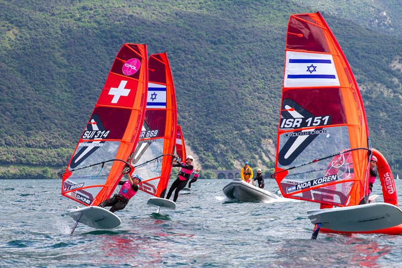 iQFOiL Youth & Junior International Games in Torbole, Italy photo copyright Elena Giolai taken at Circolo Surf Torbole and featuring the iQFoil class