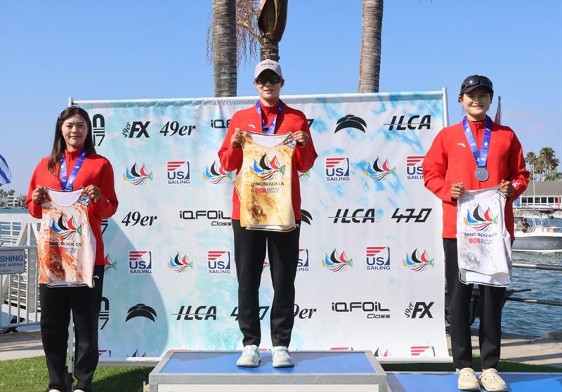 Long Beach Olympic Classes Regatta - Women's iQFOil Podium - photo © Bronny Daniels