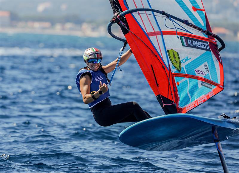 iQFOiL Women - Marta Maggetti (ITA) photo copyright Sailing Energy / French Olympic Week Hyères - TPM taken at COYCH Hyeres and featuring the iQFoil class