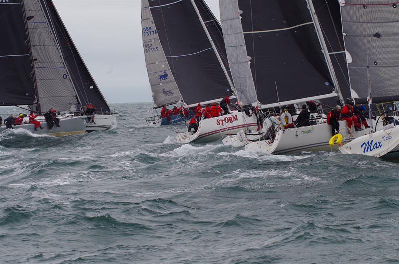 IRC1 start during the Spinlock IRC Welsh Nationals at Pwllheli photo copyright Carol Twells taken at Pwllheli Sailing Club and featuring the IRC class