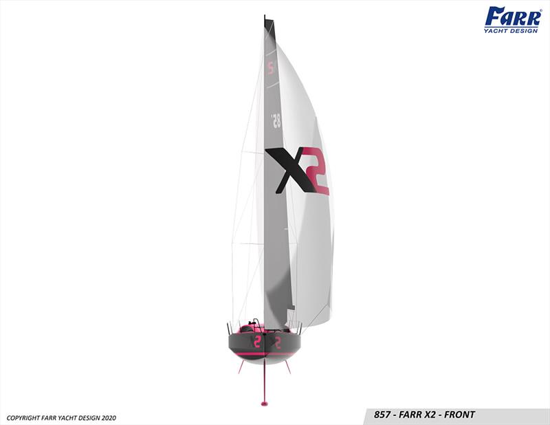 Significant sail plan for the 30-foot Farr X2 photo copyright Farr Yacht Design taken at  and featuring the IRC class