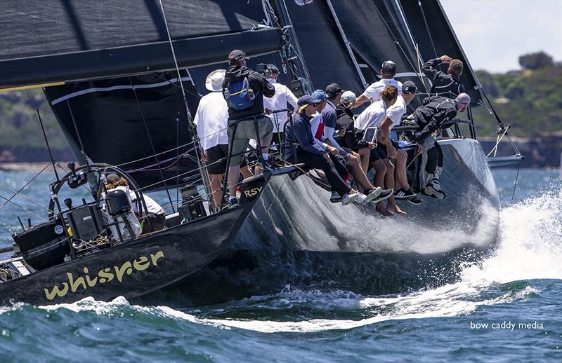 Triple head on Whisper - SOLAS Big Boat Challenge photo copyright Crosbie Lorimer taken at Cruising Yacht Club of Australia and featuring the IRC class