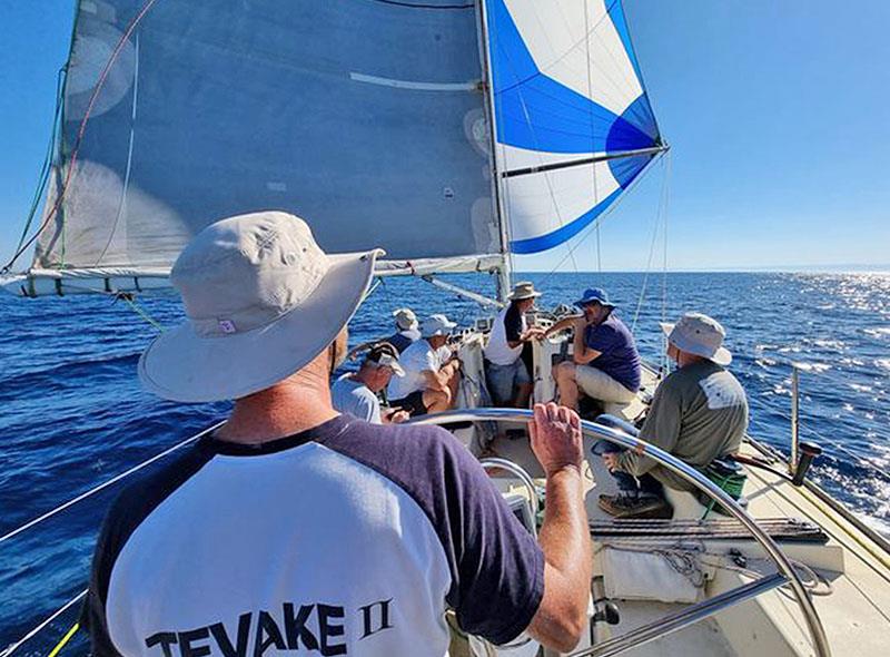 The crew of Tevake II won the AMS Division of the Queenscliff to Port Fairy race in honour of her skipper, the late Angus Fletcher photo copyright Doug White taken at Ocean Racing Club of Victoria and featuring the IRC class