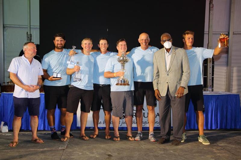 His Excellency Sir Rodney Williams, Governor General of Antigua and Barbuda presented Team Warrior Won with the RORC Caribbean 600 Trophy photo copyright Tim Wright / www.photoaction.com taken at Royal Ocean Racing Club and featuring the IRC class