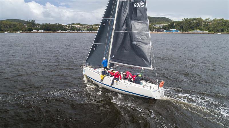 Stormaway - Sail Port Stephens Day 6 photo copyright Hover UAV taken at Corlette Point Sailing Club and featuring the IRC class