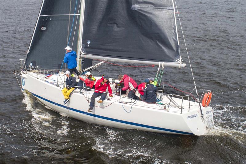 IRC Div 3 winner Stormaway - Sail Port Stephens 2022 photo copyright Hover UAV taken at Corlette Point Sailing Club and featuring the IRC class