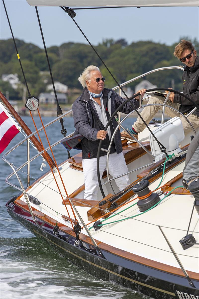 Beau Van Metre steering Running Tide - Ida Lewis Distance Race photo copyright Billy Black taken at Ida Lewis Yacht Club and featuring the IRC class