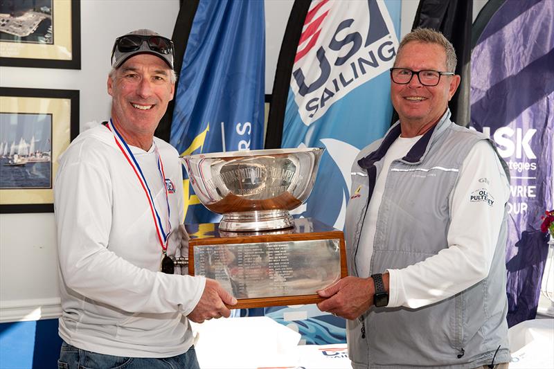 Peter Keck, left, winner of the Jack Brown Trophy and 2022 Championship of Champions with PRO Jim Walsh, right photo copyright US Sailing / Lexi Pline taken at Shore Acres Yacht Club and featuring the IRC class