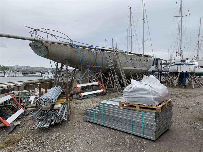 Francis Drake work underway photo copyright Zella Compton taken at  and featuring the IRC class