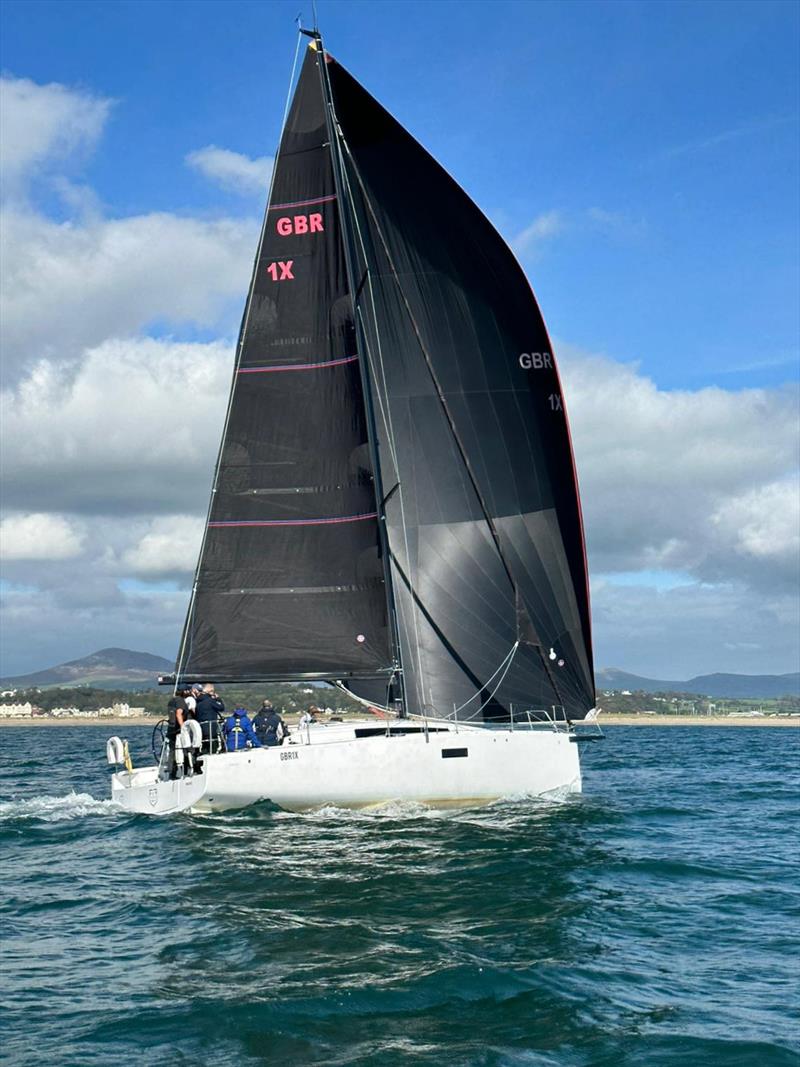 Pwllheli Autumn Challenge Series Day 1 - Stephen Goddard's ‘Faenol' afiter rounding the windward mark photo copyright Andrew Hall taken at Pwllheli Sailing Club and featuring the IRC class