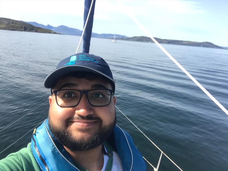 Shaheed at the bow sailing in Largs - photo © Ellen MacArthur Cancer Trust