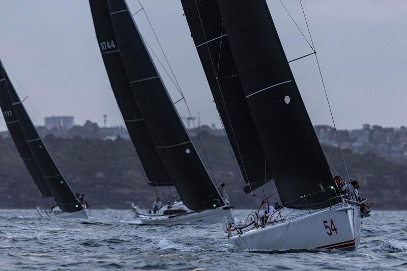 Pretty Woman, XS Moment & Calibre 12 on a port tack out the Heads (front to back) photo copyright CYCA | Andrea Francolini taken at Cruising Yacht Club of Australia and featuring the IRC class