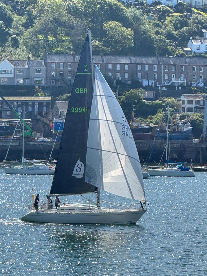 Fowey to St Mawes Coastal Race - Slipstream 9994, off the start line in Fowey photo copyright Chris Quinlan taken at Fowey Sailing and featuring the IRC class