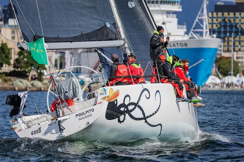Poulpito arriving in Hobart during the 2024 Rolex Sydney Hobart Yacht Race - photo © CYCA | Salty Dingo
