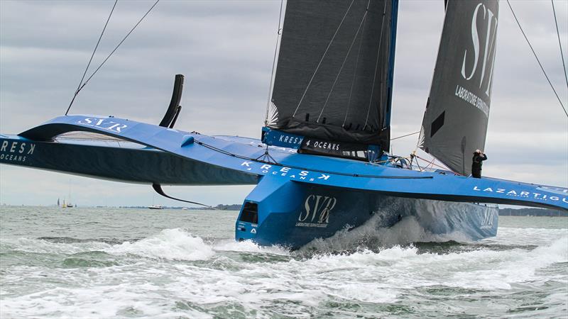 SVR Lazartigue - Ultim - start Rolex Fastnet Race - July 26, 2025 - Cowes - photo © Richard Gladwell - Sail-World.com/nz