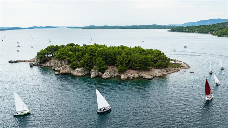 Sailing heritage in motion: the fleet of Betina's Regatta for the Soul and the Body passes by Moster islet - photo © Hrvoje Duvancic / regate.com.hr