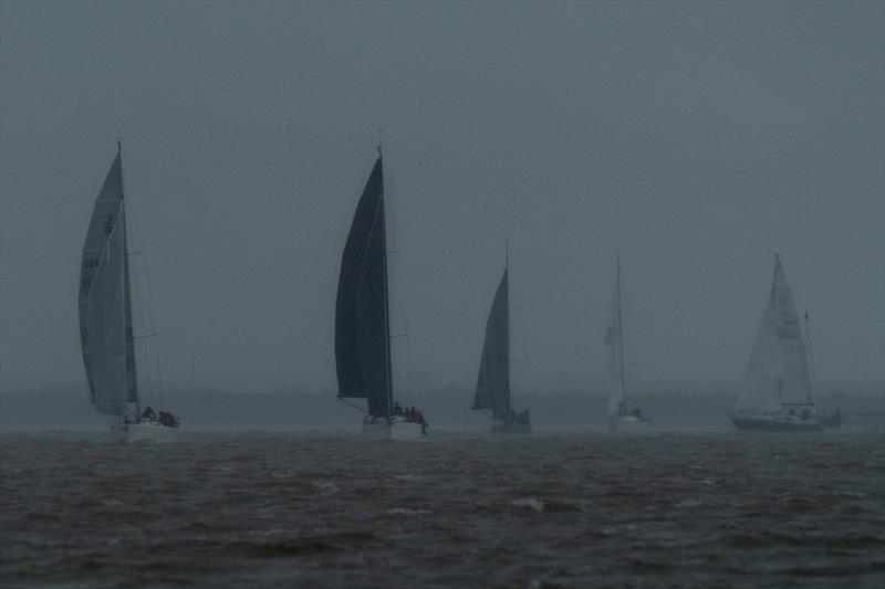 Poor visibility marked the start of the 5th day of sailing at Burnham Week 2025 - photo © Petru Balau Sports Photography / sports.hub47.com