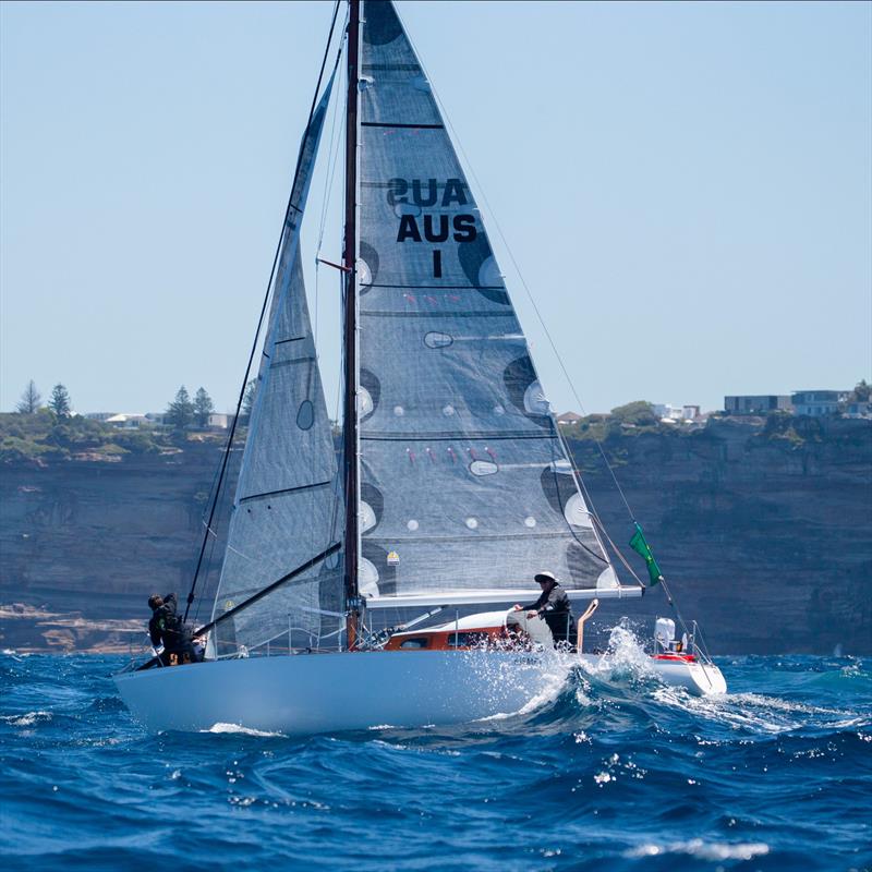 Langman at the bow of Kismet in the 2024 Rolex Sydney Hobart - photo © Ashley Dart / CYCA