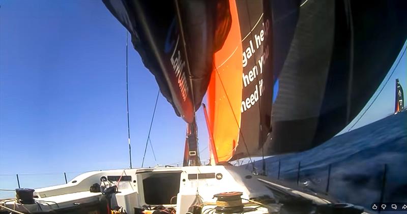 Lock Master Comanche is visible under Law Connect's jibs on Day 3 of the Rolex Sydney Hobart Race - December 28, 2025 - photo © Law Connect - Live feed