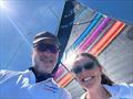 On board selfie - Ian Hoddle and Willow Bland on Sky Business - Game On &copy; Sky Business - Game On